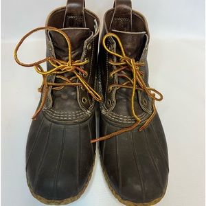 LL Bean Duck Boots Maine Hunting Shoes for Rain Snow & Mud Size 10/10.5
